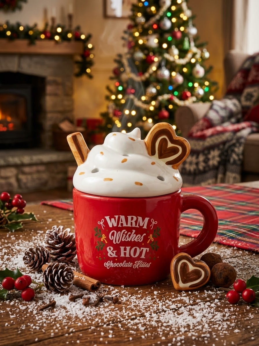 Tasse de Noël gourmande cœur