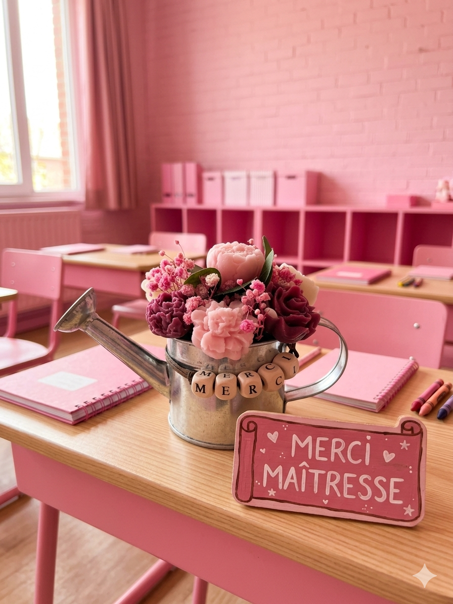 Arrosoir fleuri " limonade Rose "