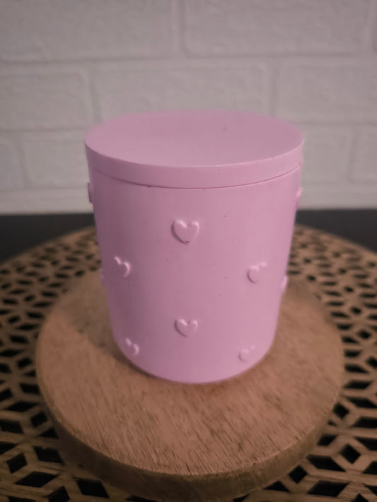 Bougie cœur rose