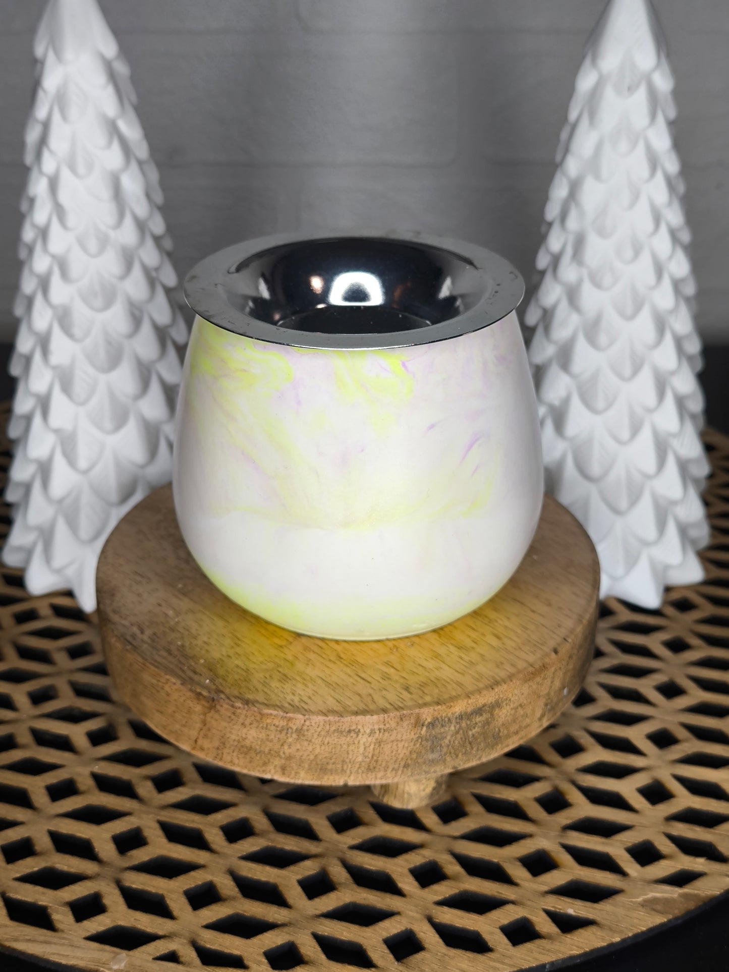 Le New brûleur marbré jaune et violet