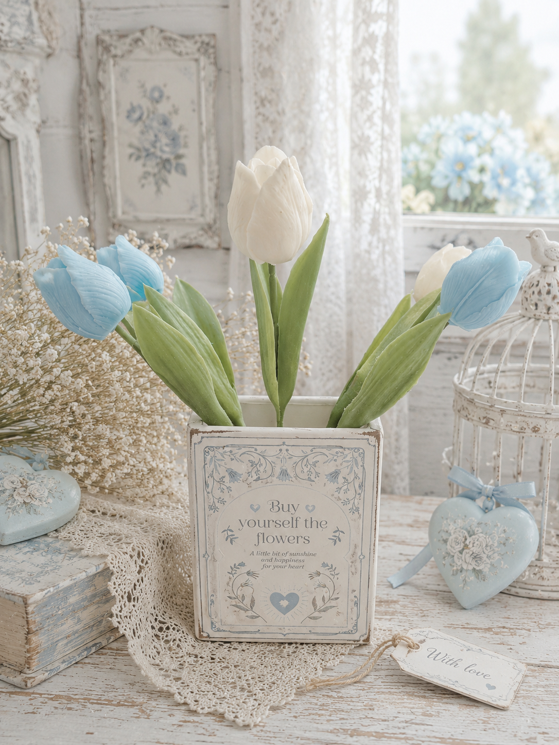 Bouquet de tulipes lys blanc